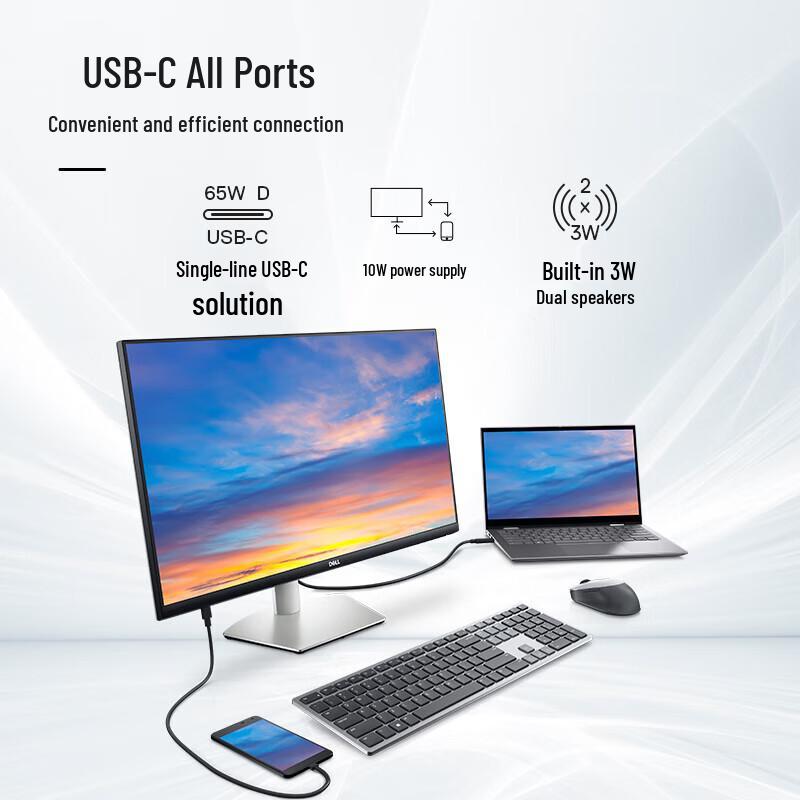 Dell S2722DC 27-inch QHD IPS USB-C Monitor CN plug (adapter included)