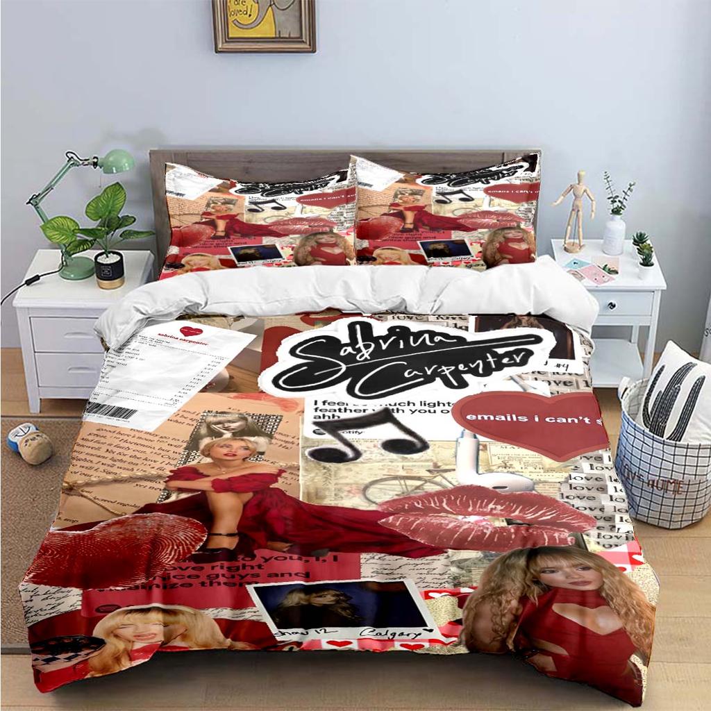 Singer Girls S-Sabrina Carp Print Комплекты постельного белья Изысканный комплект постельного белья Пододеяльник Постельное белье Комплект постельного белья Роскошный подарок