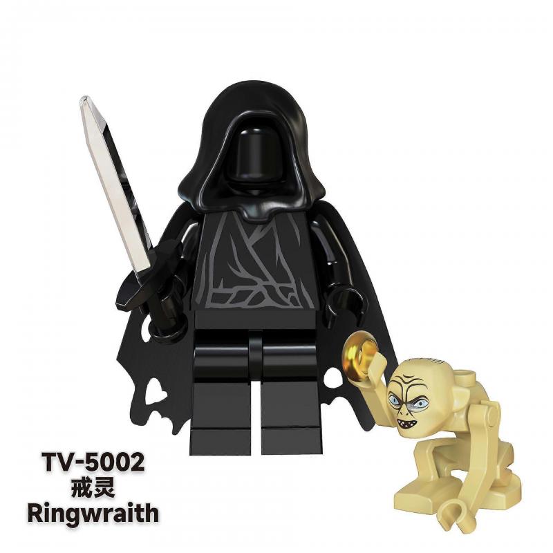 Властелин колец Саурон+Фродо+Мерри+Сэм+Перегрин+КольценосецКороль-чародей Кукла из строительных блоков 8 шт.