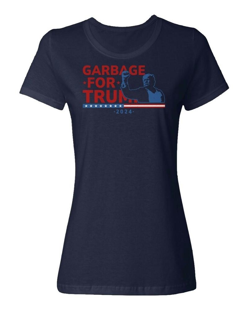 Garbage For Trump Fans 2024 President Elections Ladies039 Crewneck T-Shirt