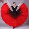 Womens Latin Practice Dance Skirt Salsa Cha Cha Spanish Frill Pleated Dress Modern Ballroom Costume