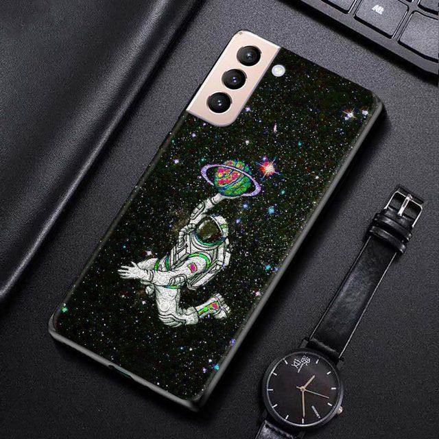 Чехол для игры в баскетбол, астронавт, скейтборд, флаг, Луна для Samsung Galaxy S22 S21 S20 Ultra Fe S10 S9 S8 Plus 4g 5g S10e S7 Edge
