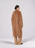 Women's M Loose Teddy Bear Style Coat - Long Winter Sheep Wool Fleece Fur