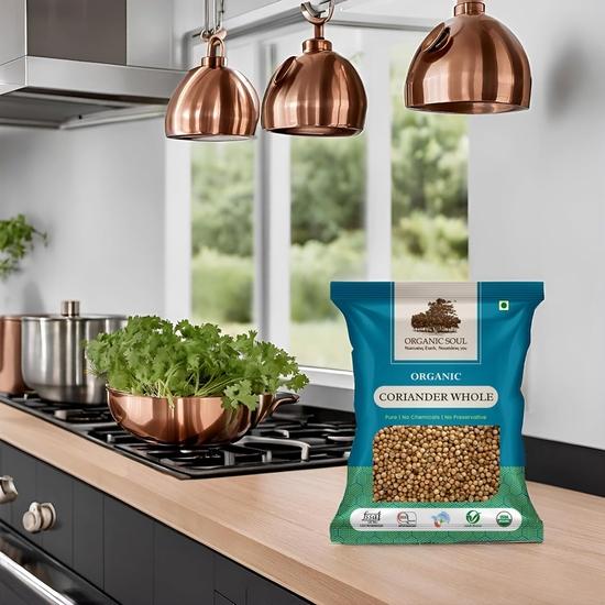 Organic Coriander Seeds Whole 100 Gram | NPOP Certified I Organic Ceritfied