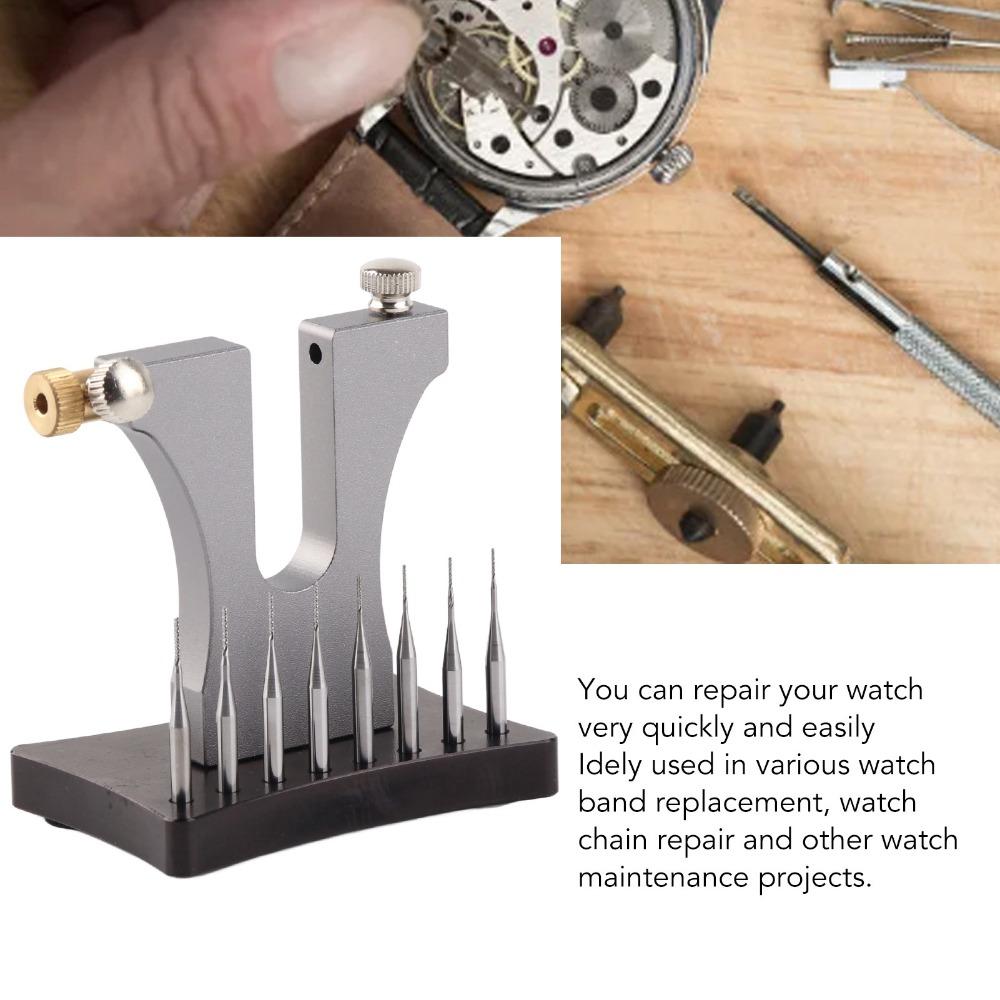Экстрактор винтов часов из высокотвердого сплава Пластиковый ящик для хранения Инструмент для ремонта часов Ремонт ювелирных изделий