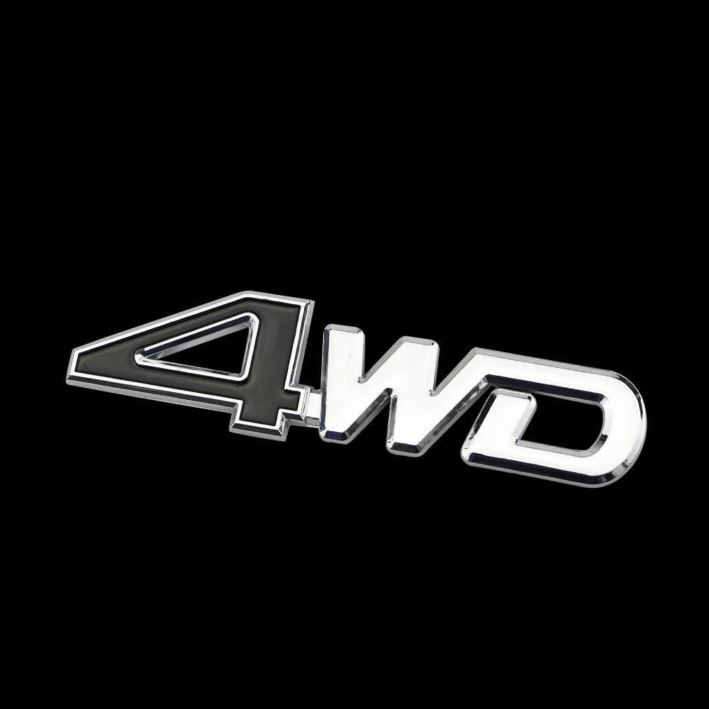 Car Tail Rear Side Metal 4x4 RC Car 4WD Sticker 3D Chrome Badge Car Emblem Badge Decal Auto Decor Styling 4WD for SUV Trunk