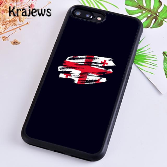 Krajews Georgia Grunge Flag Soft Phone Case Cover For iPhone 17 Air 16 15 14 plus 11 12 13 pro max Plus coque Fundas