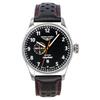 Мужские часы Aviation Tornado Кожаный ремешок Черный циферблат Автоматические 27642