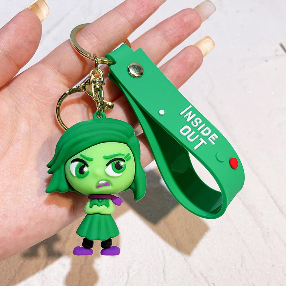 Adorable 2024 Movie Inside Out Keychain With Cute Amy Bobby Dr. Sadness Silicone Keyring For Men And Women