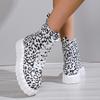Модные европейские и американские короткие сапоги 2024 года, осень и зима, новый дизайн, универсальная женская обувь с леопардовым принтом, большие размеры 36-43, Traf