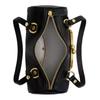 COACH Kisslock 34 Cylindrical Profile Hardware Pebbled Leather Shoulder Bag Large Women's Black