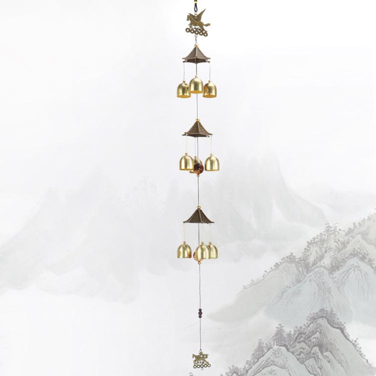 Старинные китайские литые ветряные колокольчики: Подвеска-колокольчик из меди для домашнего декора и подарков
