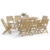 VidaXL Folding Garden Chairs Set of 6 Solid Acacia Wood, Wooden Garden Chair, Folding Chair, Furniture 3214226