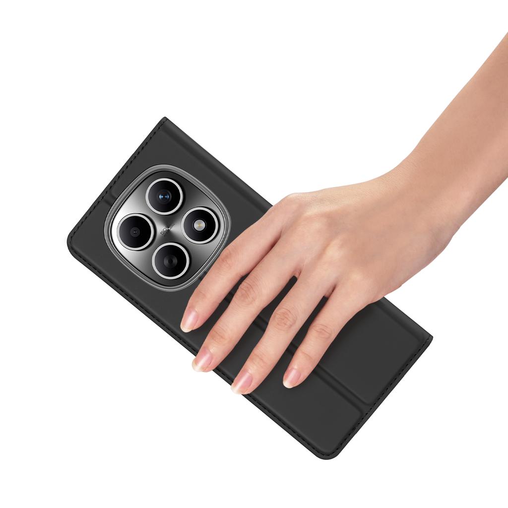 Для Xiaomi Poco M8 5G/Redmi Note 15 5G (Глобальный)/15 4G (Глобальный) Чехол DUX DUCIS серии Skin Pro из кожи с подставкой и держателем для карт