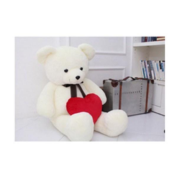 Уютная гигантская кукла I Love You Big Bear, очень большая + подушка-сердце, случайно отправлено, 150 см, слоновая кость, популярные игрушки для корейских детей