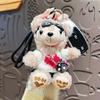 Bag Pendant Pilot Bear Keychain Stuffed Animal Plush Bear Dolls  Decoration
