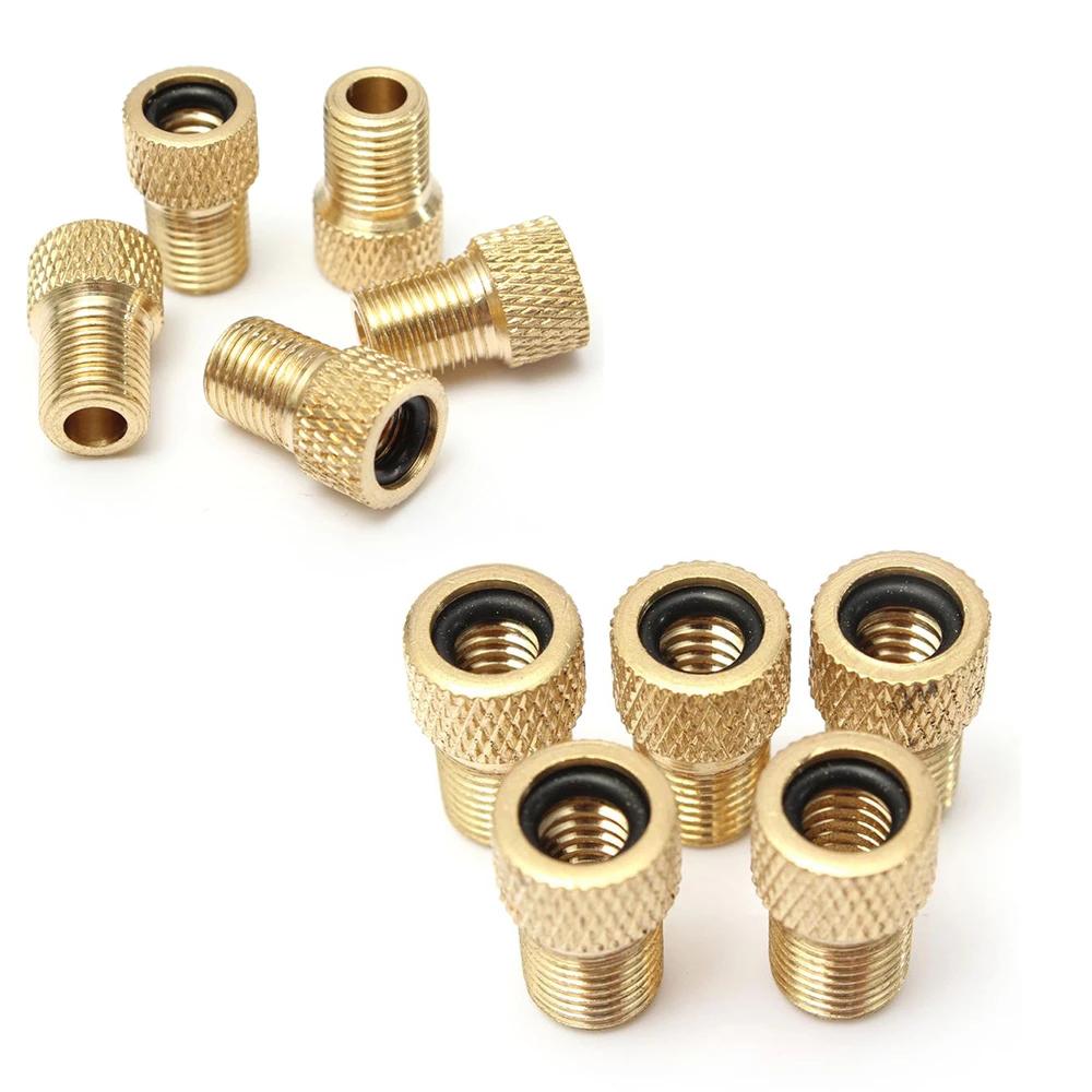 Bike Gas Nozzle Wheel Tire Transfer Valve Adapter Presta To Schrader Pump Convert Bicycle Punp Tube