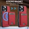 Compatible with iPhone 16 Pro magnetic card holder leather case, 15 Plus protective case, 14 Max, Apple 17 detachable phone case