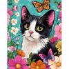 DIY Paint By Numbers Kits Flower Blossom Black Cat Oil Picture Drawing Coloring Painting House For Beginner On Canvas