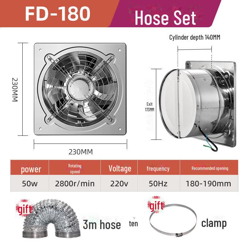 Вентилятор для вытяжки из нержавеющей стали с высокой ветровой силой