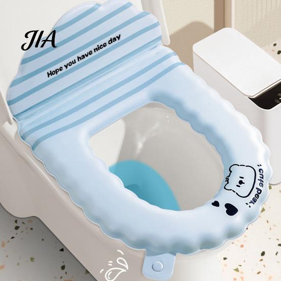 Thickened Toilet Seat Pad Universal Cover Pad, Cartoon Bear Print Soft EVA Eva Cushion, Waterproof Washable Non-Slip for Bathroom Cute Pattern