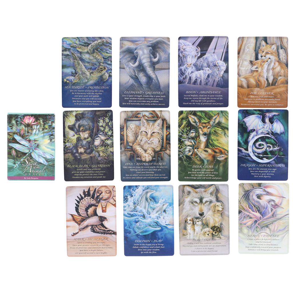 Spirits of The Animals Oracle Cards English Divination Fate Fortunetelling Tarot Card Decks
