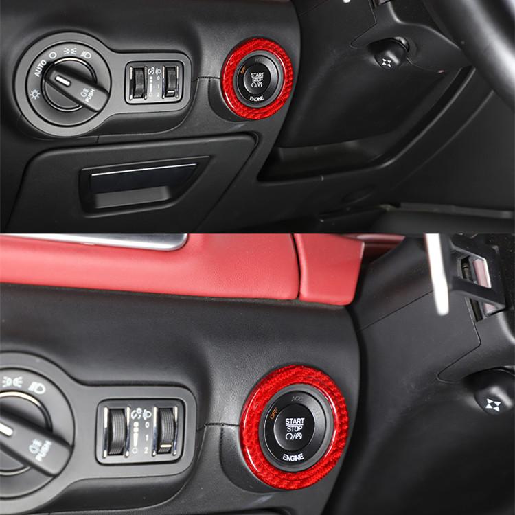 Углеродное волокно, украшение для двигателя автомобиля, наклейка на кольцо, подходит для Maserati Ghibli 2014-автомобильный интерьер