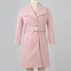 Женское осенне-зимнее повседневное пальто с длинным рукавом и карманом с лацканами, шерстяное пальто с поясом