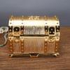 Vintage Golden Treasure Box Gift Holder Case Large Decoration Keepsake Ring Earrings for Jewelry