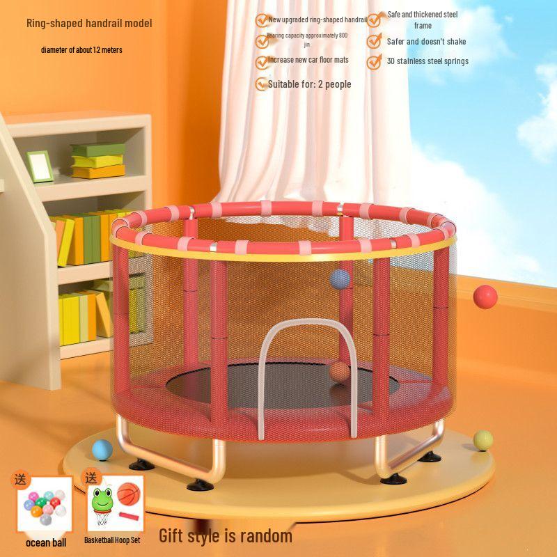 Indoor Kids Trampoline with Safety Net for Children and Toddlers