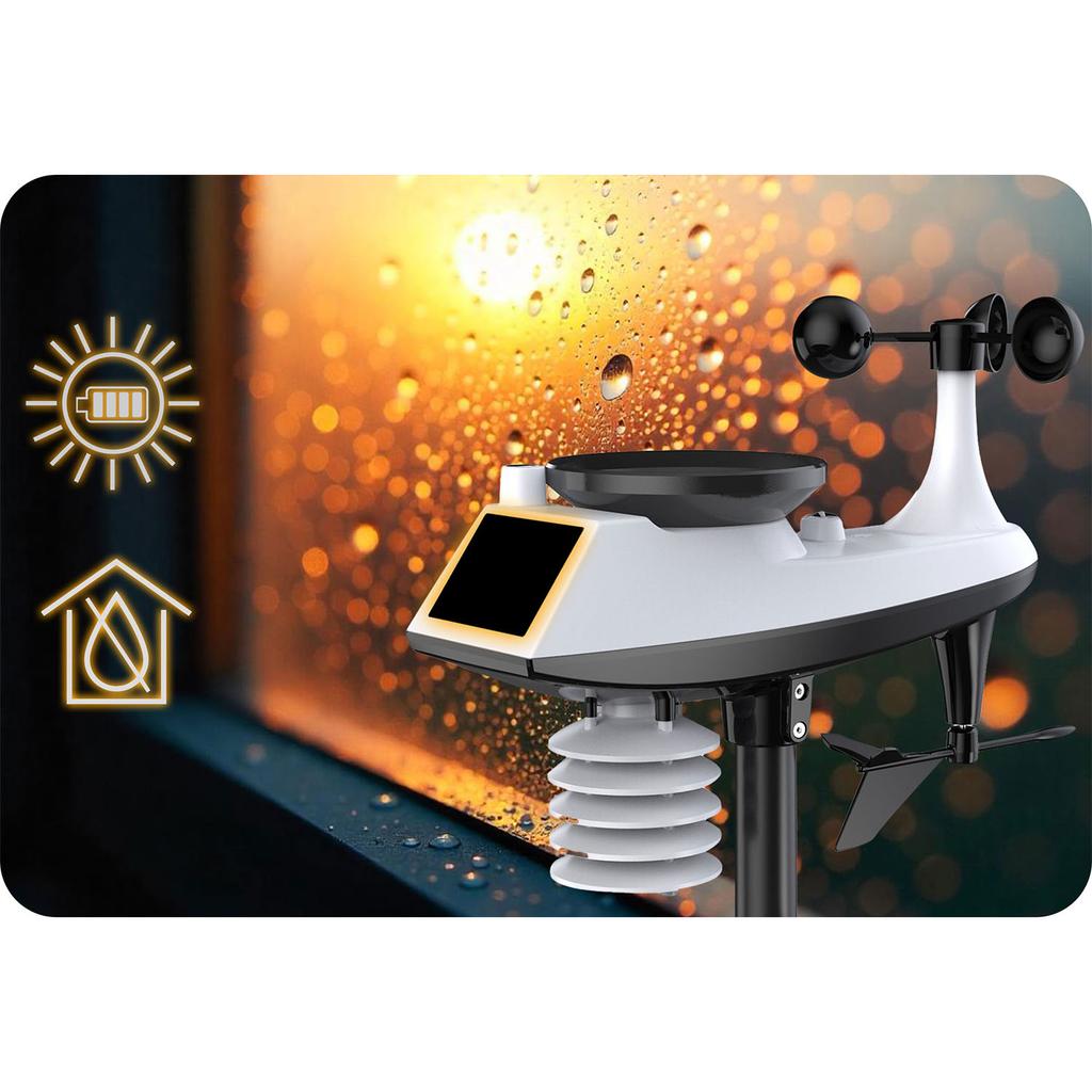 Weather Station With Wind And Rain Sensor