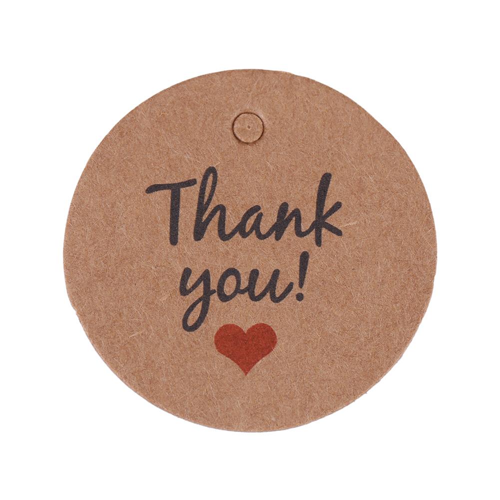 100 шт. коричневая подвесная этикетка ручной работы, свадебный подарок, десертные бирки, ценник для одежды, ювелирных изделий