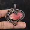 Rhodochrosite Pendant Copper Wire Wrapped Pendant Latest Design Pendant Handmade Copper Wire Jewelry Gift For Women Wrapped Gemstone Jewelry