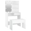 VidaXL Vanity Set with LED Cosmetic Table Makeup Dressing Table Jewelry Table Bedroom White Wood 3114107