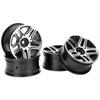 4 pcs 1.9inch Wheel Rim for Traxxas TRX4 SCX10 D90  HSP  HPI 1:10 RC Car Toy Accessoriesblack