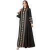 Women's Embroidered Long Sleeve Patchwork Robe - Middle Eastern and Western Style