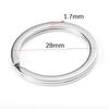 20pcs Stainless Steel Key Rings 20/25/28/30/35mm Round Flat Line Split Rings Keyring for Jewelry Making Keychain DIY Findings