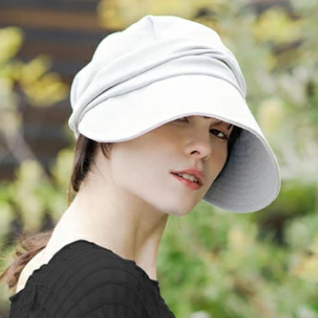 Moonbat Кепка жокея с широкими полями, легкая, с длинными полями для защиты от УФ-лучей, размер L, 11 см, блокирующая, защита, большая, складная, ремешок, кепка/каскетка, поля, 65297,