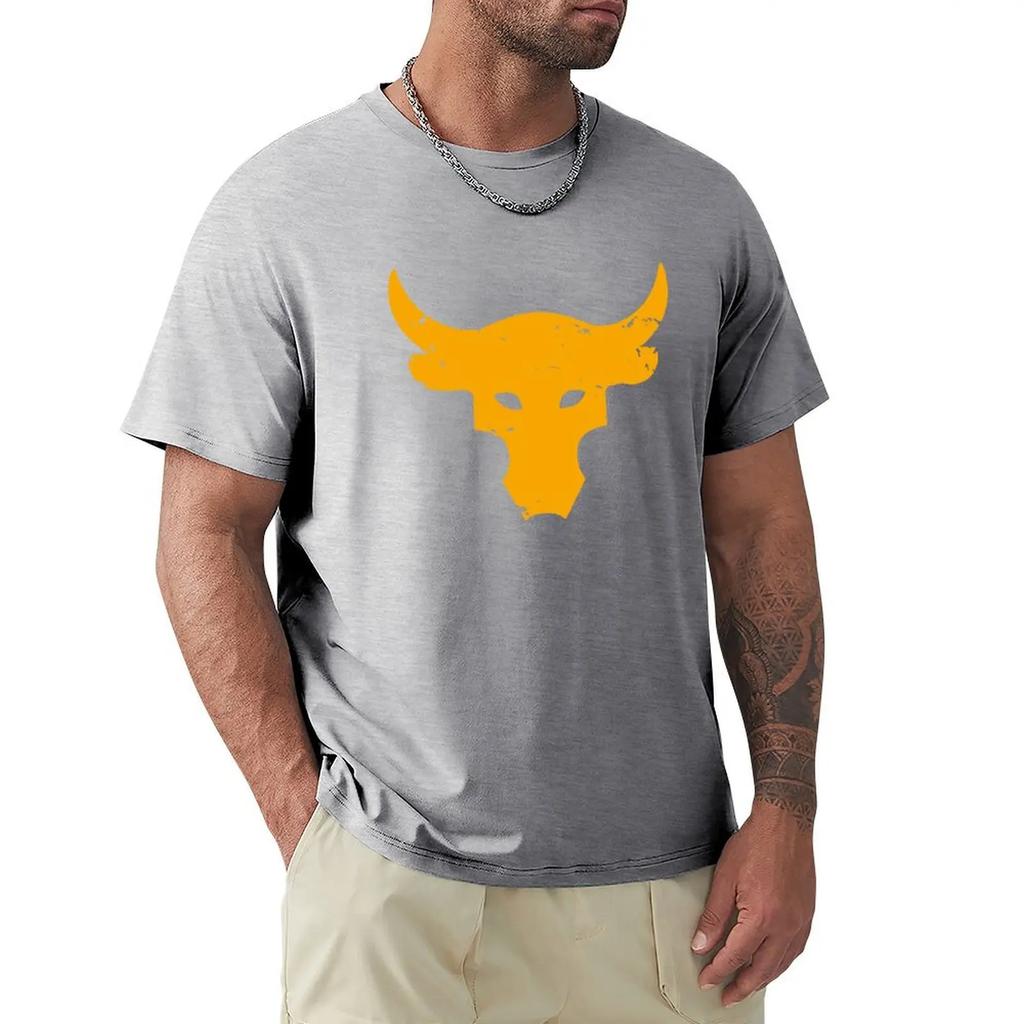 Футболка Brahma Bull The Rock Project Gym Men O-neck 100% Cotton Tshirts Tee Top