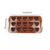 15 Grids Heart Shape Silicone Chocolate Mold, DIY Cake Accessories, Kitchen Ice Cubes Biscuit Pastry Manual Baking Mold, Gift For Valentine's Day