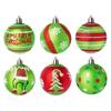 12pcs 2.4-Inch Christmas Ball Decorated Trees Green Christmas Ball Pendant Christmas Home Indoor Holiday Party Decorations