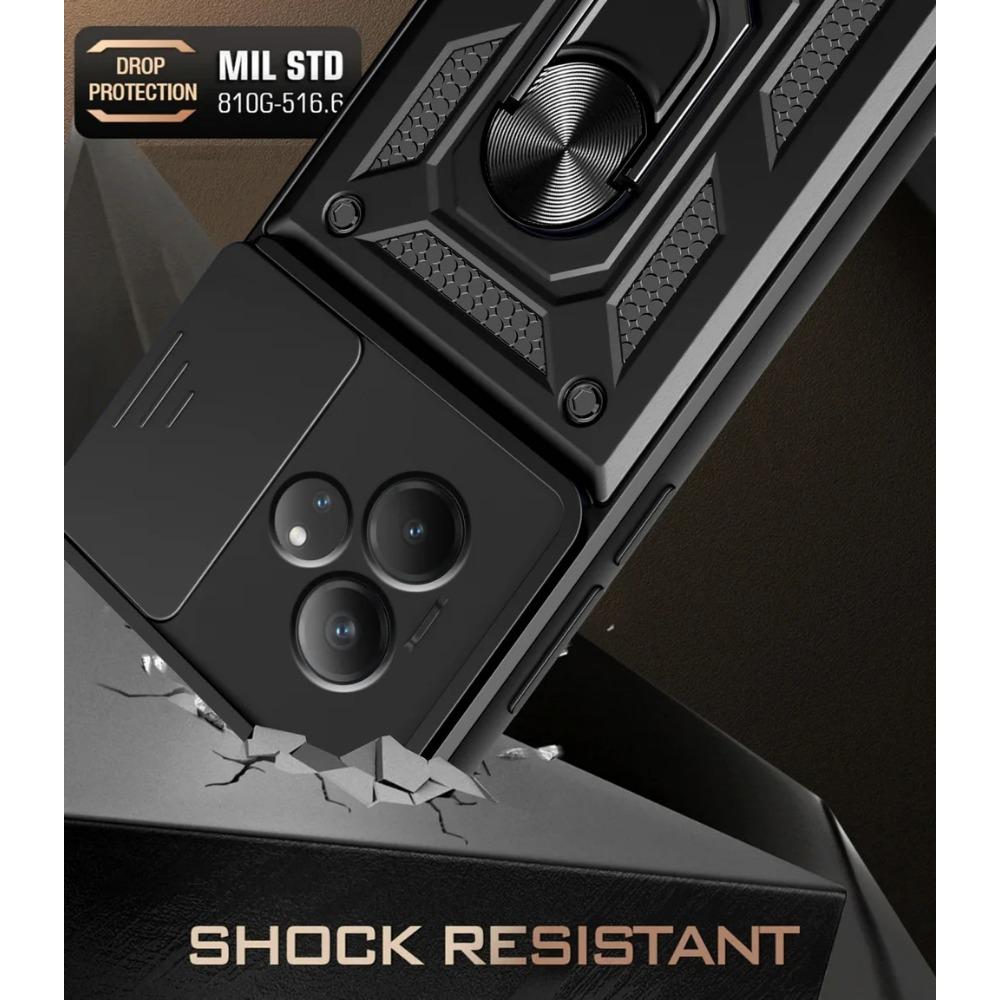 Военный защитный чехол для камеры с держателем для Realme GT Neo 6 6T GT 3 N53 N55 C61 C63 C65 C67 C51 C53 C55 C35 C21Y C25Y противоударный чехол с кольцом-подставкой