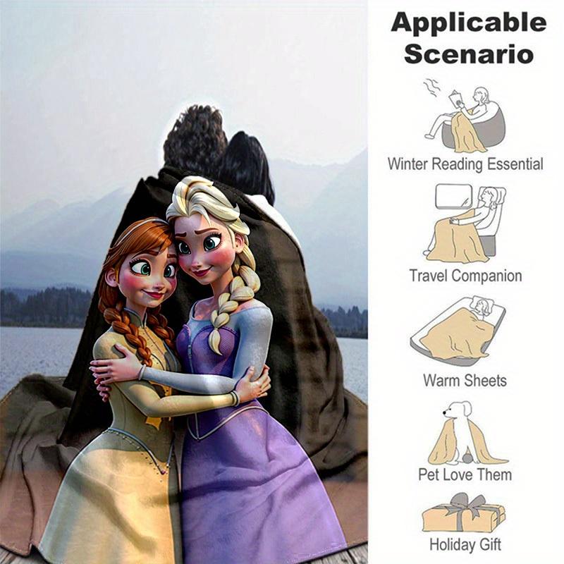 1PC Cartoon Blanket, Seasonal Universal, Home Decoration, Throw Blanket, Cute Cartoon Print, Soft Warm Bedding, Soft Flannel Throw Blanket,