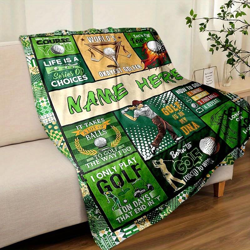 Golf Customize Your Name Blanket Warm Comfortable And Soft Blankets Are Suitable For Home Lunch Break Blanket Office Sofa Sofa Gift To Relatives And