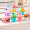 Cute Mini Animal Stapler Creative Portable Book Binding Machines Keychains School Supplies Office Accessories Stationery Gifts