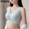 Women's Thin Bra Full Cup Gathered Bra with Double Breasts Plus Size Ultra-thin Push Up Bra for Women
