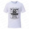 Мужская забавная футболка на 50-летие «Чтобы так хорошо выглядеть, нужно пятьдесят лет» Топы Идея для подарка Винтажная футболка 50 лет Унисекс одежда