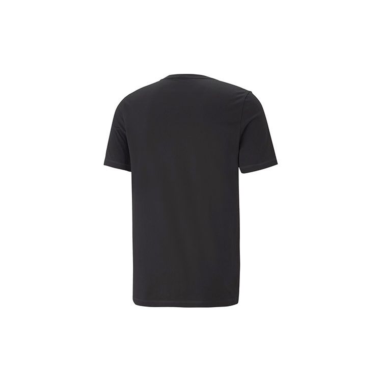 Puma Solid Color Sports Casual Breathable Print Crew Neck Short Sleeve T-Shirt Men Tops Black 845912-01