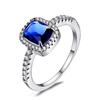 Роскошное женское кольцо с большим кристаллом CZ Stone Ring Цвет Белый Синий Фиолетовый Зеленый Обручальные кольца для женщин