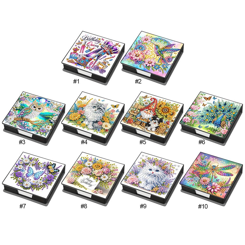 Набор для алмазной вышивки Коробка для заметок Держатель для липких заметок Алмазная живопись Сделай сам Набор для алмазной живописи для дома и офиса